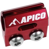 Apico Brake Hose Clamp - Kawasaki KX125 1989-2008, KX250 1992-2008, KX500 1989-2004, KXF250 2004-24, KXF450 2006-24 - Red