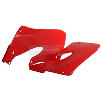 Image of Polisport Radiator Scoops - Honda CR125 1998-1999, CR250 1997-99 - Fluro Red