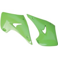 KA03738#026 - KA03738#026 - UFO Radiator Scoops - Kawasaki KX 125/250 2003-08 - Green