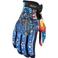 3301-4713 - Icon Hooligan CE Flyboy Gloves XX-Large - Black/Blue/Red/White