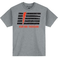 3030-23478 - Icon Mens Adult Invasion Stripe T-Shirt Small - Black/Grey/Orange