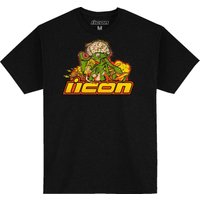 30302363 - Icon Mens Adult Bugoid Blitz T-Shirt Large - Black/Green/Orange/Yellow