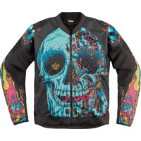 2820-6729 - Icon Overlord3 Mesh Munchies Jacket 3X-Large - Black/Light Blue/Pink/Turquoise/Yellow