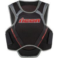 Image of 2702-0284 - Icon Field Armor Softcore Vest 3X-Large - Black/Grey/Red