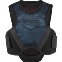 2702-0274 - Icon Field Armor Softcore Vest Medium - Black/Blue
