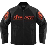 Image of 2810-3910 - Icon Mesh AF Leather Jacket X-Large - Black/Red