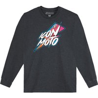 3030-24364 - Icon Mens Adult Rad Dawn Long-Sleeve T-Shirt Large - Blue/Heather Charcoal/Orange/Pink/White