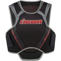 Image of 2702-0283 - Icon Field Armor Softcore Vest X-Large - Black/Grey/Red