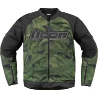 2820-6706 - Icon Overlord3 Mesh Camo Jacket Medium - Black/Camo Green