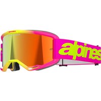 Image of 5102425-3085 - Alpinestars Vision 5 Wordmark Goggles - Pink/Yellow Fluo