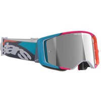 5100625-9309 - Alpinestars Supertech Stream ABS Vision Goggles - Grey/Orange/Pink/Turquoise/White