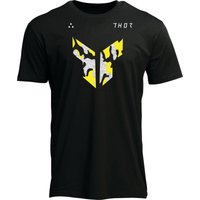 3030-24520 - Thor Mens Adult Iconic T-Shirt Small - Black/White/Yellow