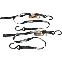 Image of 3920-0297 - Moose Racing Heavy Duty Ratchet Tie Down Straps Set (183cm) - Black
