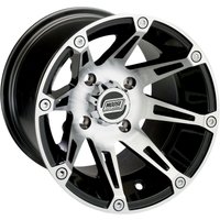 387MO148156BW4 - Moose Racing 387X Wheel For Kawasaki KAF 820 4X4 2015-2016 Rear 14x8" - Black/Silver