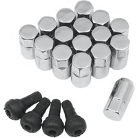 SP300MO208 - Moose Racing Replacement ATV/UTV Wheel Lug Nuts with Valve Stems For Arctic Cat Textron 250 2X4 1999-2002 - Chrome/Silver