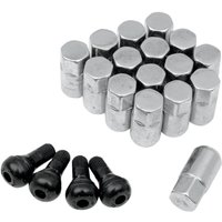 SP300MO207 - Moose Racing ATV/UTV Wheel Lugnut Kit For Polaris General 1000 2017 - Chrome/Silver