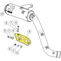 P-HSY7R3 - Akrapovic Heat Shield For Yamaha XSR 700 2016-2020 - Silver