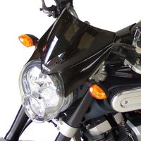 BY126STFN - Bullster Windshield/Windscreen For Yamaha MT-01 1700 2005-2012 23 cm (9") - Black Smoke