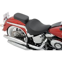 Image of 0802-0806 - Drag Specialties Backrest Compatible Black Stitching Solo Seat For Harley Davidson FLSTC1450 2000-2003 - Black