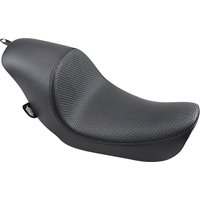 Image of 0803-0545 - Drag Specialties 3/4 Low Solo Seat For Harley Davidson FLD 1690 2012-2013 Basketweave - Black