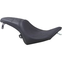 Image of 0810-1597 - Drag Specialties Predator Seat For Victory High-Ball 106 2012-2014 Flame Stitched - Black