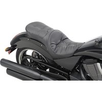 Image of 0810-1607 - Drag Specialties Ez Glide II Backrest Compatible Low-Profile Leather Touring Seat For Victory High-Ball 106 2012-2016 Pillow - Black