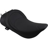 0801-0493 - Drag Specialties Backrest Compatible Mild Stitched Solo Seat For Harley Davidson FLHR 1340 1997-1998 56cm Long - Black
