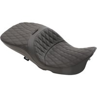 Image of 0801-1109 - Drag Specialties Large Double Diamond Touring Seat For Harley Davidson FLHR 1340 1997-1998 - Black