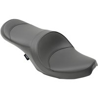 Image of 0805-0122 - Drag Specialties 2 Up Double Bucket Vinyl Seat For Harley Davidson FL 1200 1958-1977 Smooth - Black