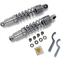 Image of C16-0168NUH - Drag Specialties Premium Ride-Height Adjustable Shocks For Harley Davidson FXLR 1340 1987-1994 Rear 342.90 mm (13.50") - Black/Chrome