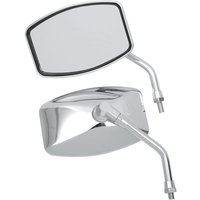 20-42460 - Emgo "Big One" Cruiser Mirror Set - Chrome/Silver