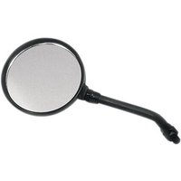 20-29605 - Emgo Round Kawasaki KZ Style Universal Mirror For Kawasaki KZ 1000 - Black/Black Satin