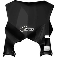 Image of KA04746#001 - UFO Stadium Front Number Board With Fork Guards For Kawasaki KX250 2021-2024 - Black