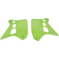 KA02729#026 - UFO Radiator Scoops For Kawasaki KX250 1990-1991 - KX Green