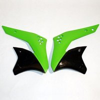 Image of KA03783#026 - UFO Radiator Scoops For Kawasaki KXF250 2006-2008 - Green
