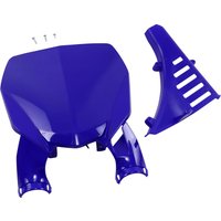YA04873#089 - UFO Stadium Front Number Board With Fork Guards For Yamaha YZ125 2022-2025 - Blue