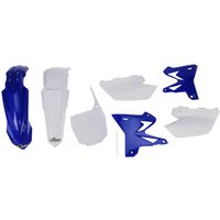 Image of YAKIT312F@999W - UFO Restyled Plastics Kit For Yamaha YZ125 2003-2014 - Blue/OEM 2013/White
