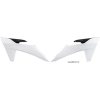 KT05011#042 - UFO Radiator Scoops For KTM EXC150 TBI 2024-2025 - Black/White