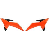 KT05025#FFLU - UFO Radiator Scoops For KTM SX125 2025-2026 - Black/Fluorescent Orange