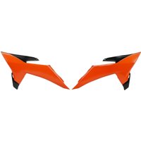 KT05025#127 - UFO Radiator Scoops For KTM SX125 2025-2026 - Black/Orange
