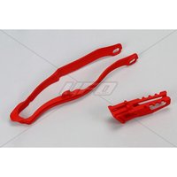 HO04665#070 - UFO Chain Guide & Chain Slider Kit For Honda CRF250R 2017-2018 Red