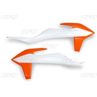 KT04092999W - UFO Radiator Scoops For KTM EXC150 TPI 2020-2021 - Orange/White
