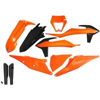KTKIT527F@999 - UFO Plastics Kit For KTM EXC150 TPI 2020-2023 - OEM Black/Orange