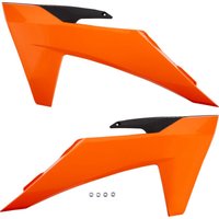 KT05011#127 - UFO Radiator Scoops For KTM EXC150 TBI 2024-2025 - Black/Orange