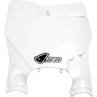 KT04080#047 - UFO Stadium Front Number Board With Fork Guards For KTM SX125 2016-2022 - White