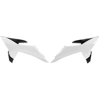 KT05025#042 - UFO Radiator Scoops For KTM SX125 2025-2026 - Black/KTM White/White