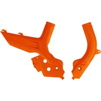 KT04098#127 - UFO Frame Guards For KTM SX125 2019-2020 Orange - Orange
