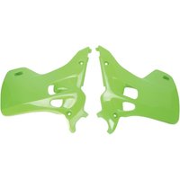 KA02744#026 - UFO Radiator Scoops For Kawasaki KX125 J 1992-1993 - KX Green
