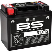 300680 - BS Battery SLA AGM Battery For Arctic Cat Textron 250 2X4 2006-2007 - Black