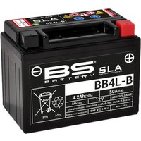 300665 - BS Battery SLA AGM Battery For Benelli 491 50 AC 2001-2006 - Black